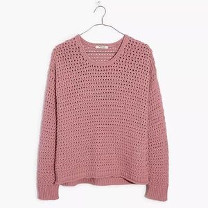Madewell Austen Pullover Sweater in Berry